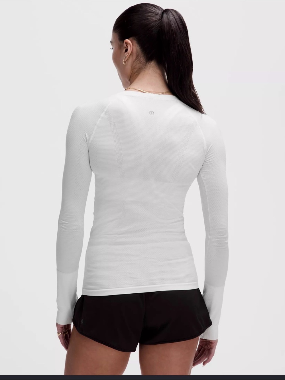 lululemon athletica White Long-Sleeve Seamless Performance Top